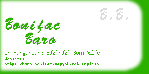 bonifac baro business card